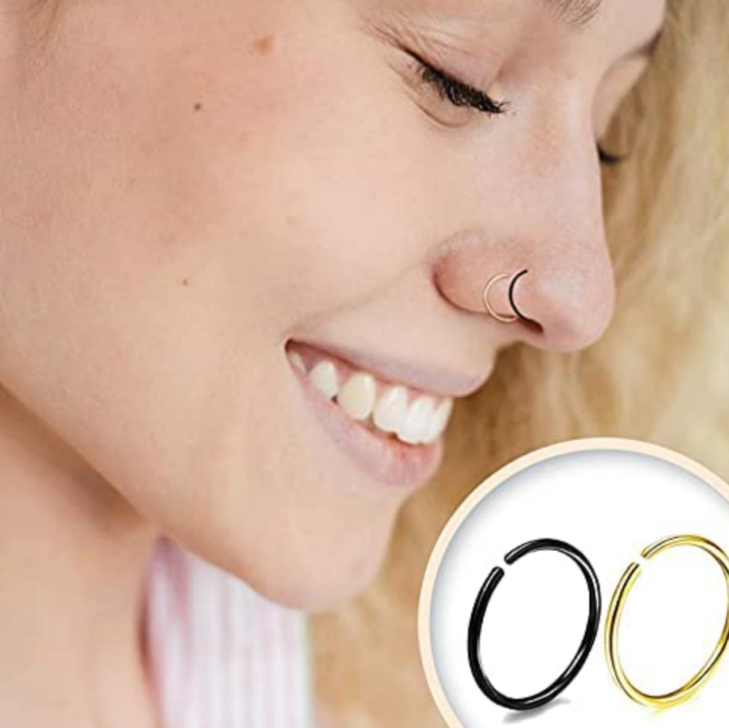 2 Nose Ring Hoops